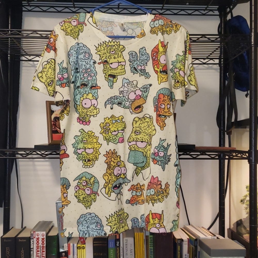 Simpson's rare melting Shirt mens Sz Medium/ W L